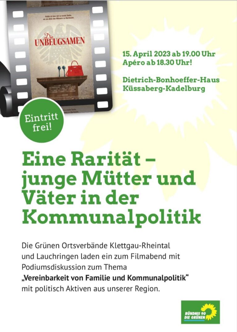 Einladung zur Veranstaltung „Eine Rarität – junge Mütter und Väter in der Kommunalpolitik“ am 15.04.2023 ab 19:00 Uhr