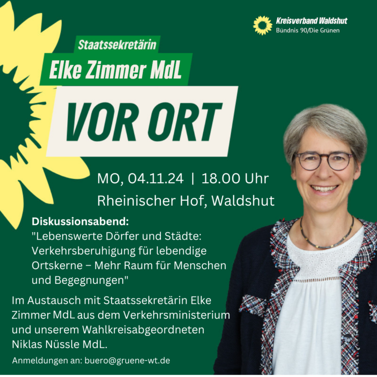 Diskussionsabend  4.11.2024 mit Elke Zimmer MdL