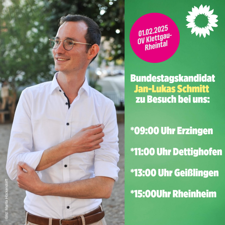 Bundestagskandidat Jan Lukas Schmitt                     zu Besuch im Klettgau