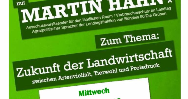 Zukunft der Landwirtschaft: Bürger-Info mit Martin Hahn