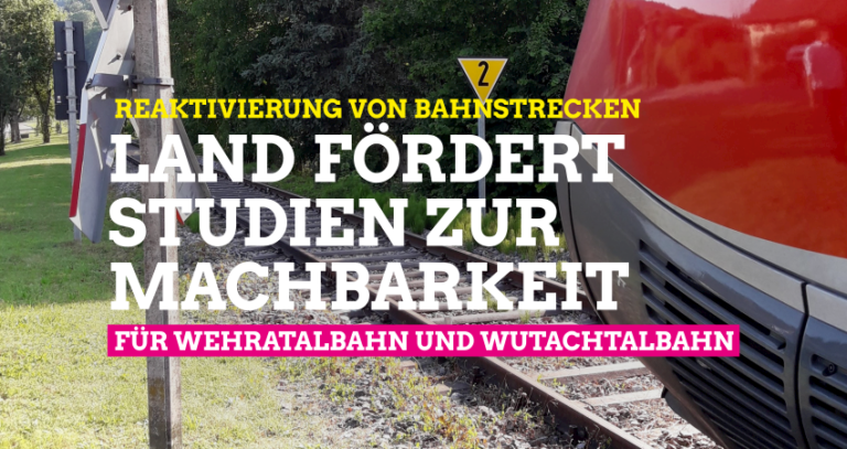 Landesverkehrsministerium fördert Machbarkeitsstudien für Reaktivierung von Wehratal- und Wutachtalbahn