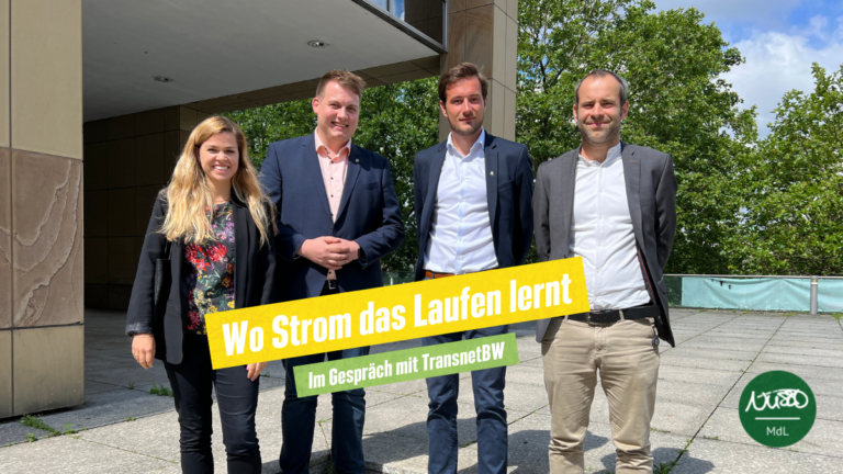 In Gesprächen mit TransnetBW zu Projekten im Wahlkreis