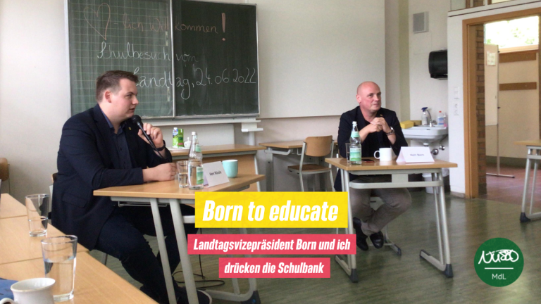 Schüler:innen fragen, Vizelandtagspräsident Born und ich antworten