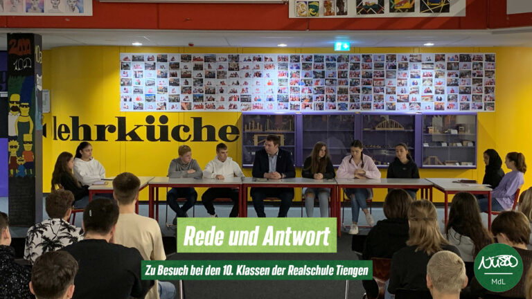 Niklas Nüssle zu Besuch bei der Realschule Tiengen