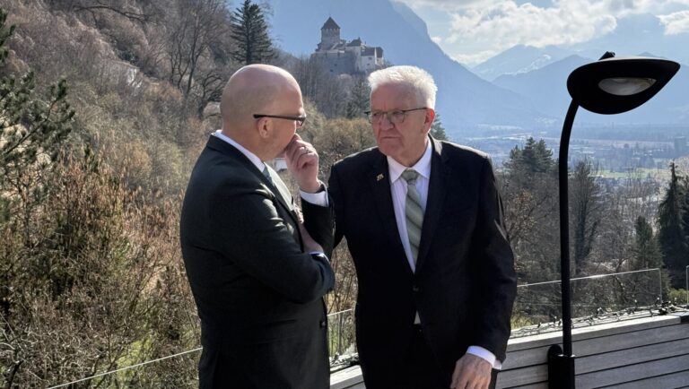 Kleines Land, große Bedeutung: Mit Ministerpräsident Winfried Kretschmann in Liechtenstein